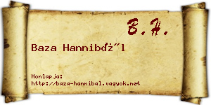Baza Hannibál névjegykártya